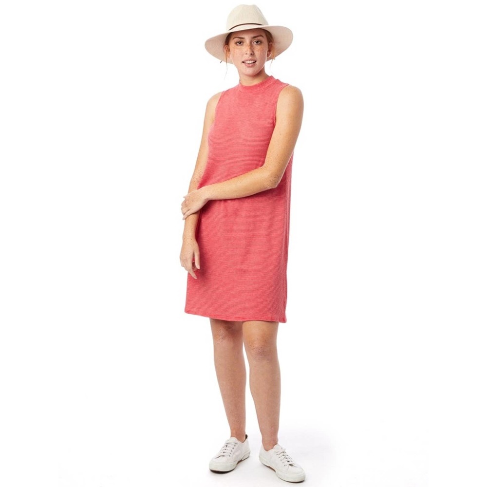Alternative Apparel‎ red striped mock neck dress S
